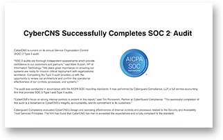 Cyber CNS SOC 2 Compliance