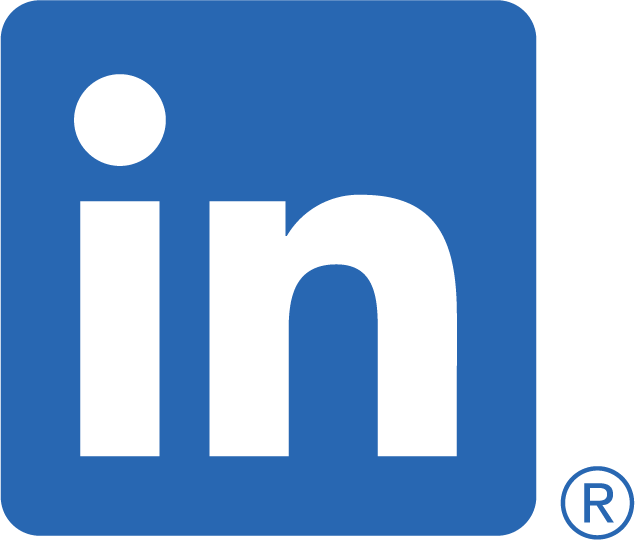 LinkedIn icon links to profile